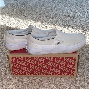 White canvas vans